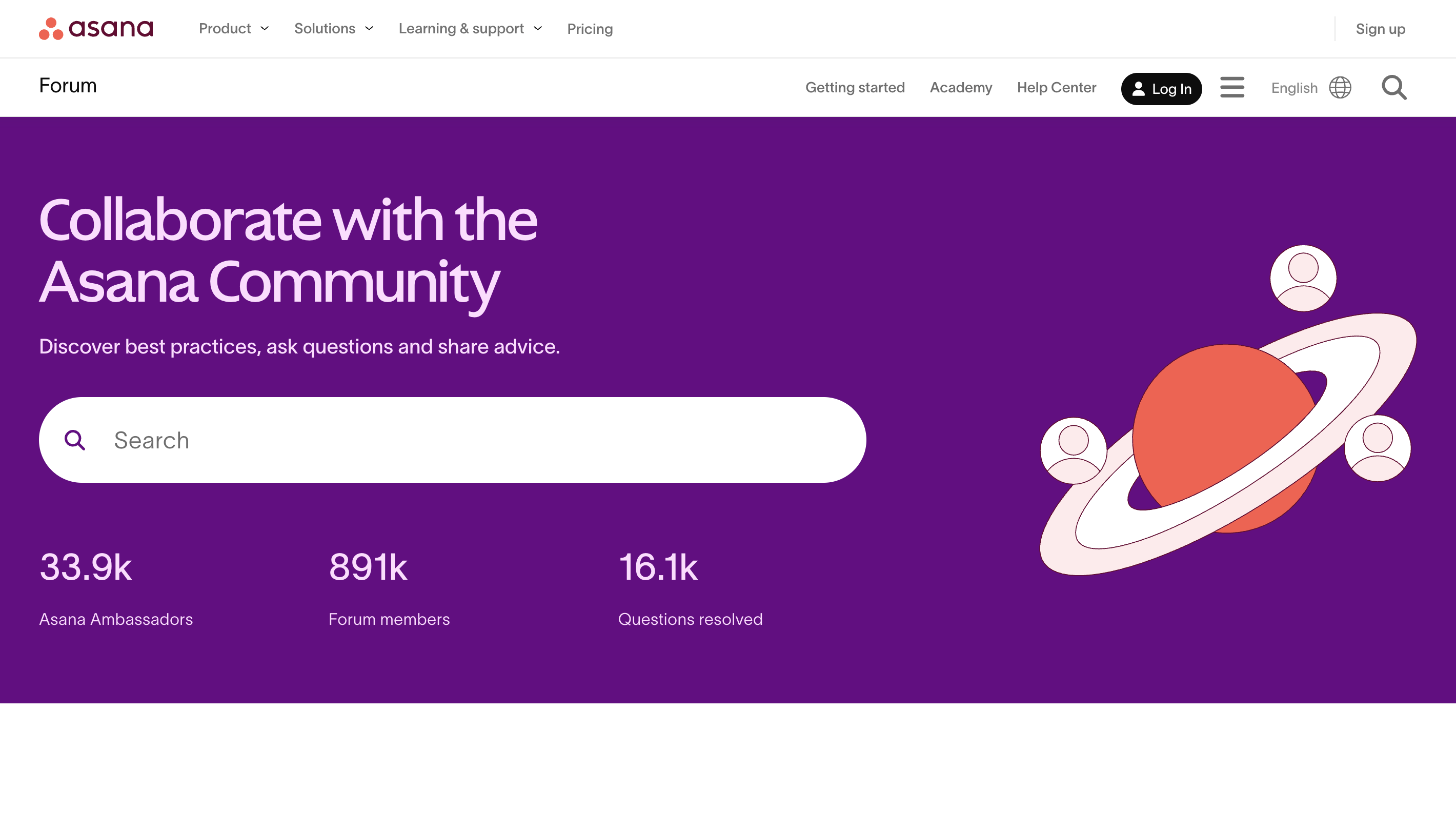 Asana community forum screenshot